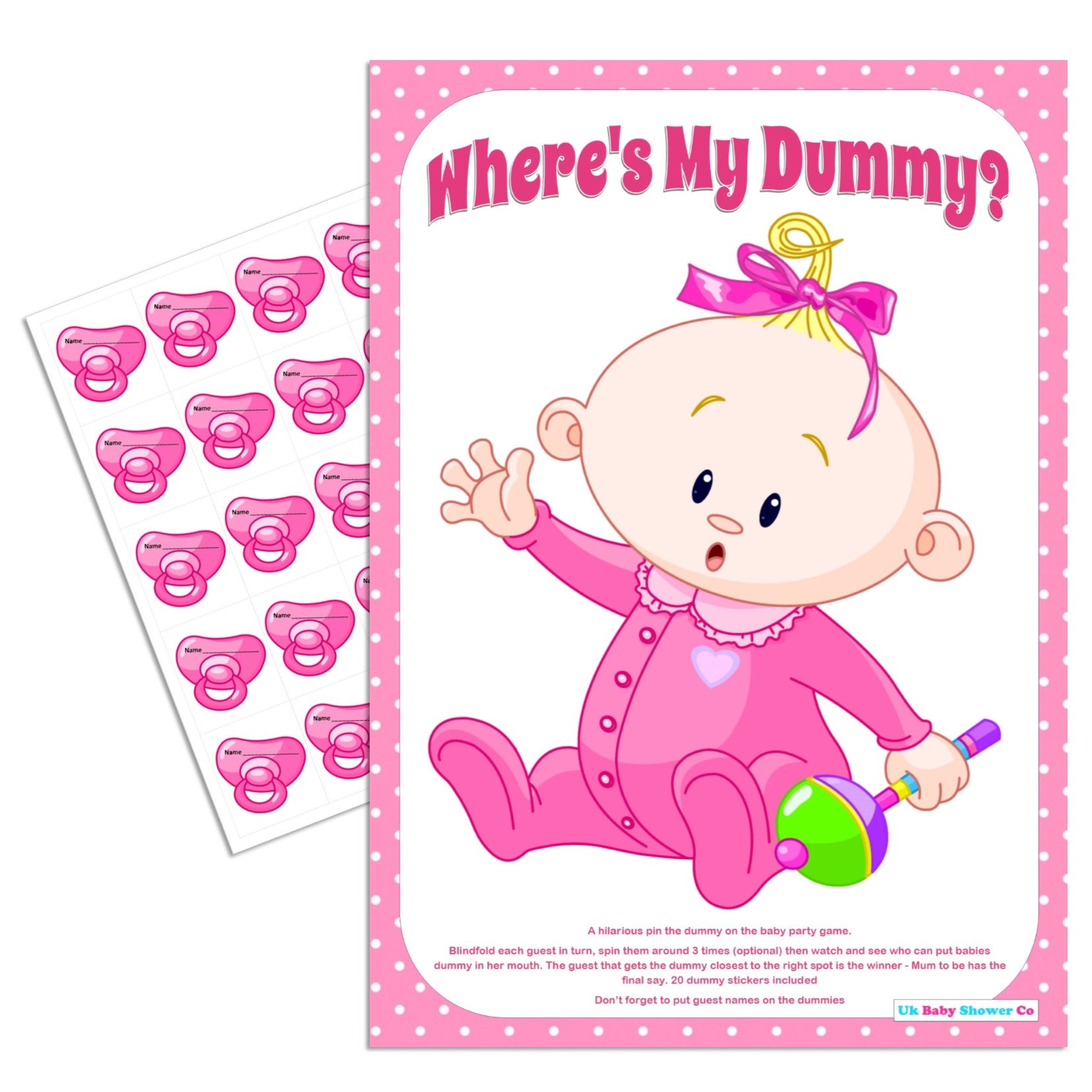Pin the Dummy Game,[product type] - Baby Showers and More
