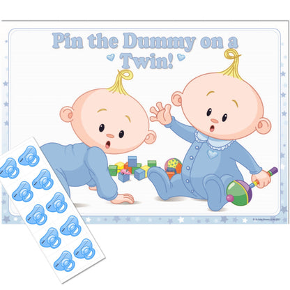Pin the Dummy on a Twin Party Game Stars Theme,[product type] - Baby Showers and More