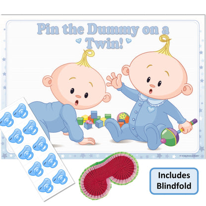 Pin the Dummy on a Twin Party Game Stars Theme,[product type] - Baby Showers and More