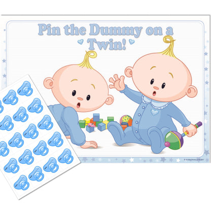 Pin the Dummy on a Twin Party Game Stars Theme,[product type] - Baby Showers and More