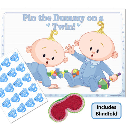 Pin the Dummy on a Twin Party Game Stars Theme,[product type] - Baby Showers and More