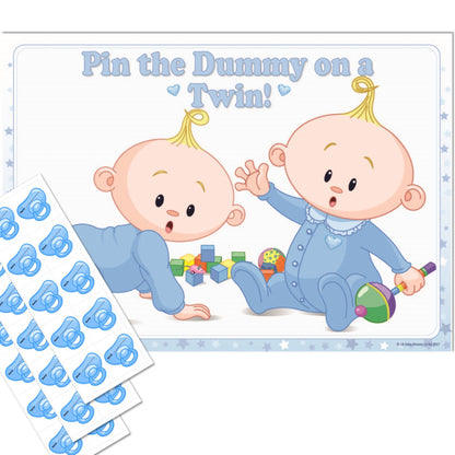 Pin the Dummy on a Twin Party Game Stars Theme,[product type] - Baby Showers and More