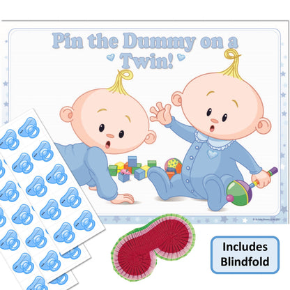 Pin the Dummy on a Twin Party Game Stars Theme,[product type] - Baby Showers and More