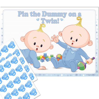 Pin the Dummy on a Twin Party Game Stars Theme,[product type] - Baby Showers and More