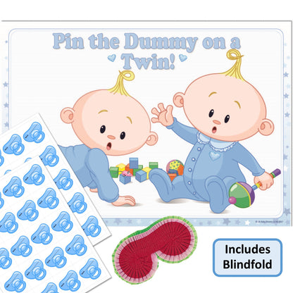 Pin the Dummy on a Twin Party Game Stars Theme,[product type] - Baby Showers and More