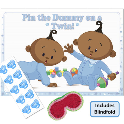 Stars Ethnic Pin the Dummy on a Twin Party Game,[product type] - Baby Showers and More