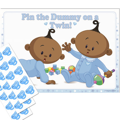 Stars Ethnic Pin the Dummy on a Twin Party Game,[product type] - Baby Showers and More