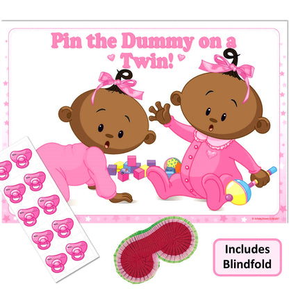 Stars Ethnic Pin the Dummy on a Twin Party Game,[product type] - Baby Showers and More