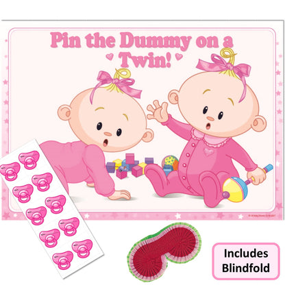 Pin the Dummy on a Twin Party Game Stars Theme,[product type] - Baby Showers and More