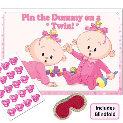 Pin the Dummy on a Twin Party Game Stars Theme,[product type] - Baby Showers and More