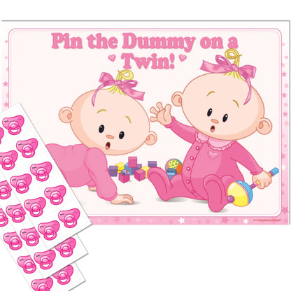 Pin the Dummy on a Twin Party Game Stars Theme,[product type] - Baby Showers and More