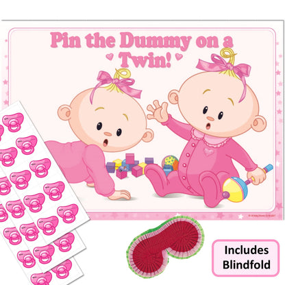 Pin the Dummy on a Twin Party Game Stars Theme,[product type] - Baby Showers and More