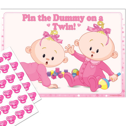 Pin the Dummy on a Twin Party Game Stars Theme,[product type] - Baby Showers and More
