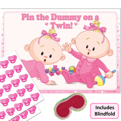 Pin the Dummy on a Twin Party Game Stars Theme,[product type] - Baby Showers and More