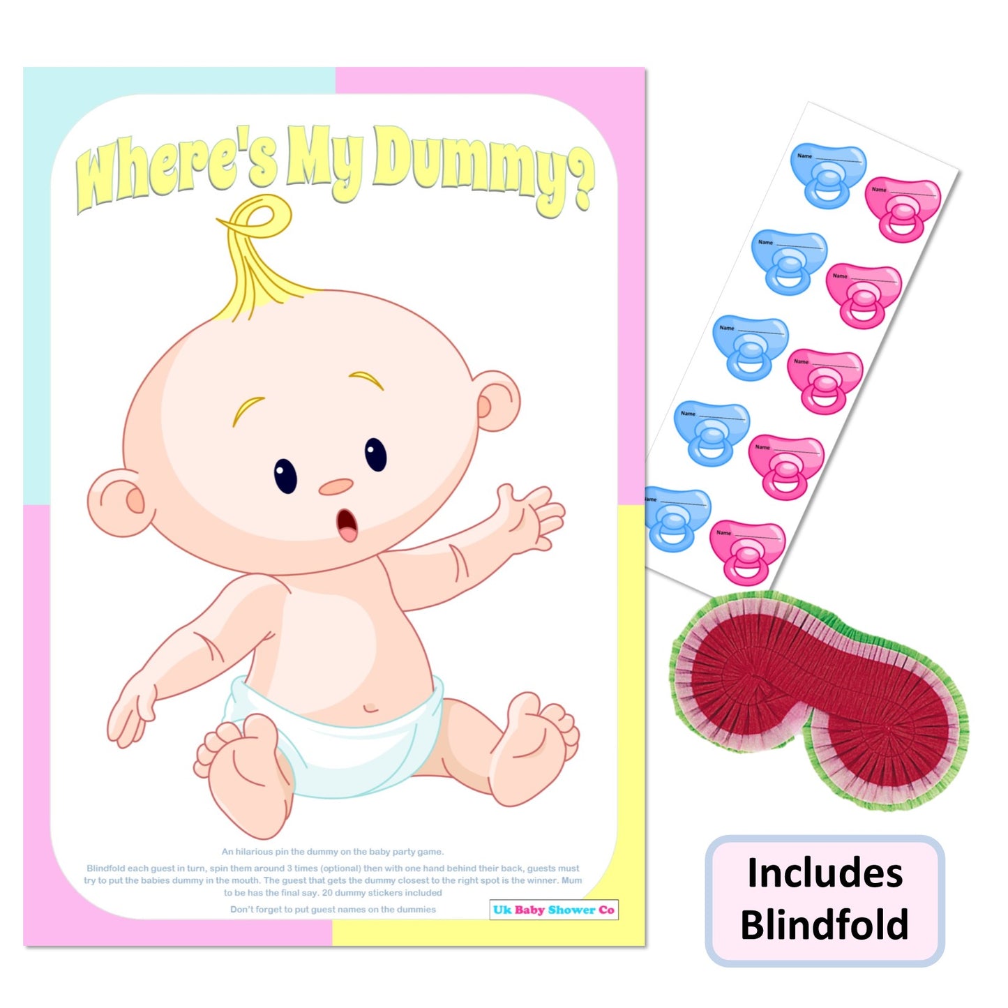 Pin the Dummy Game,[product type] - Baby Showers and More