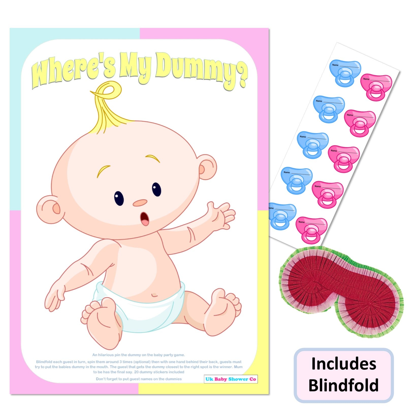 Pin the Dummy Game,[product type] - Baby Showers and More
