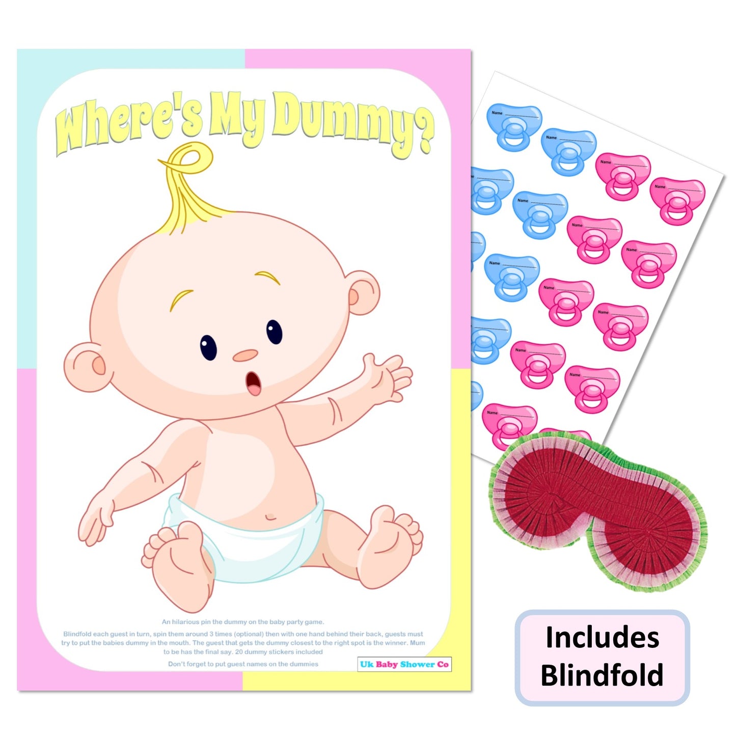 Pin the Dummy Game,[product type] - Baby Showers and More