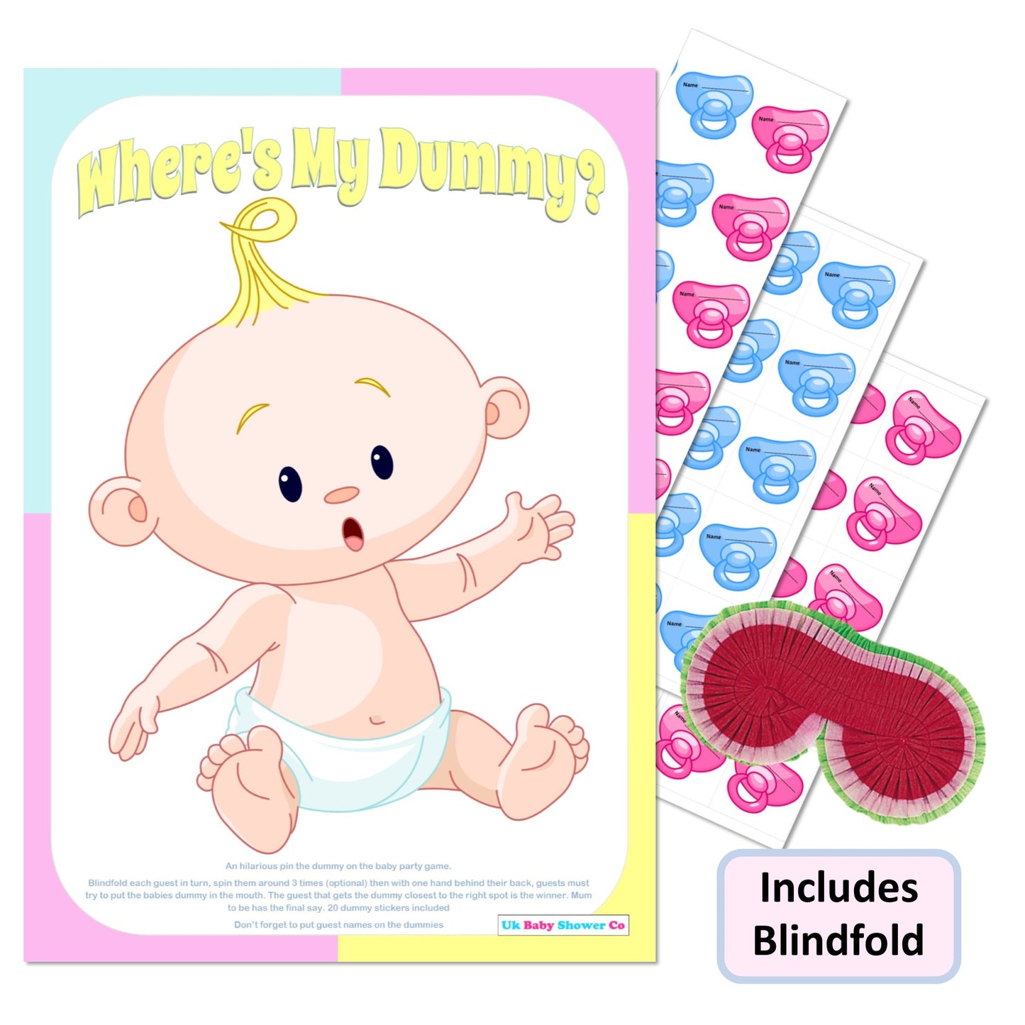 Pin the Dummy Game,[product type] - Baby Showers and More