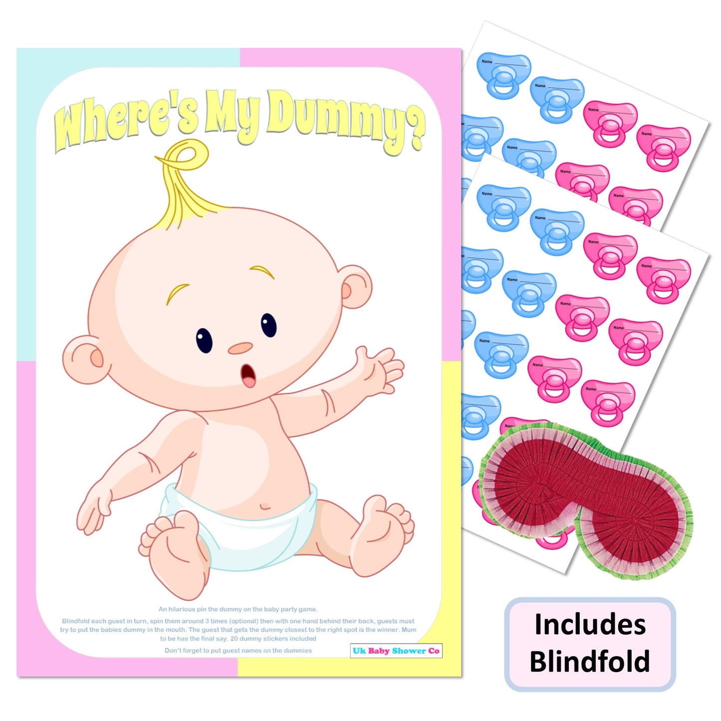Pin the Dummy Game,[product type] - Baby Showers and More