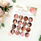 Pink Floral Labour or Lust Party Game