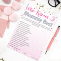 Pink Stars Who Knows Mummy Best Game