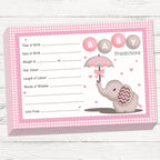 Baby Elephant Prediction Cards Keepsake Game - Uk Baby Shower Co ltd
