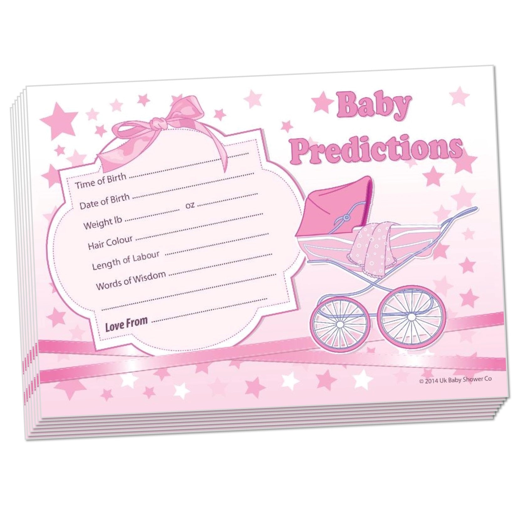 Prediction Cards Keepsake Game Stars Theme,[product type] - Baby Showers and More