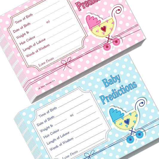 Polka Prediction Cards Keepsake Game,[product type] - Baby Showers and More