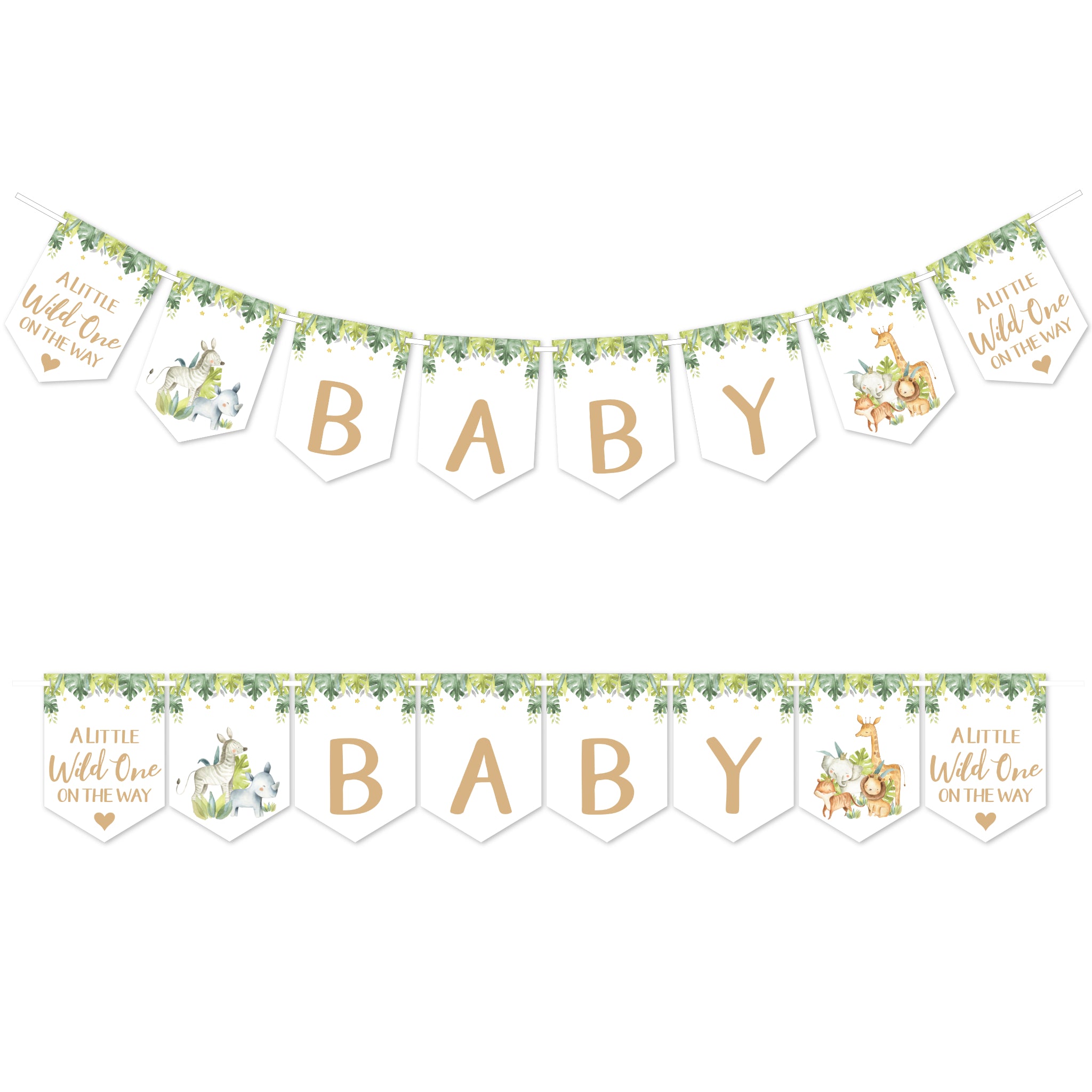 Safari Themed BABY Flag Banner