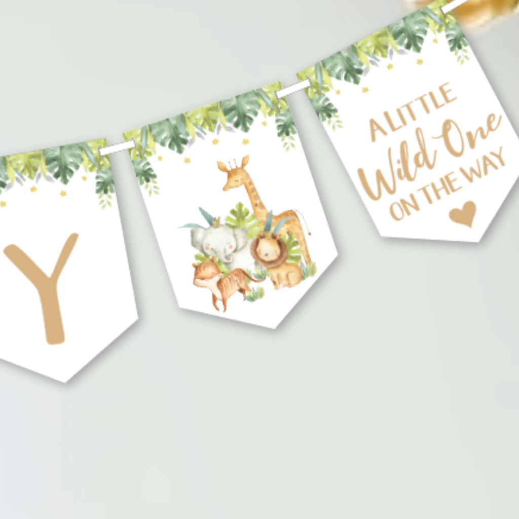 Safari Themed BABY Flag Banner
