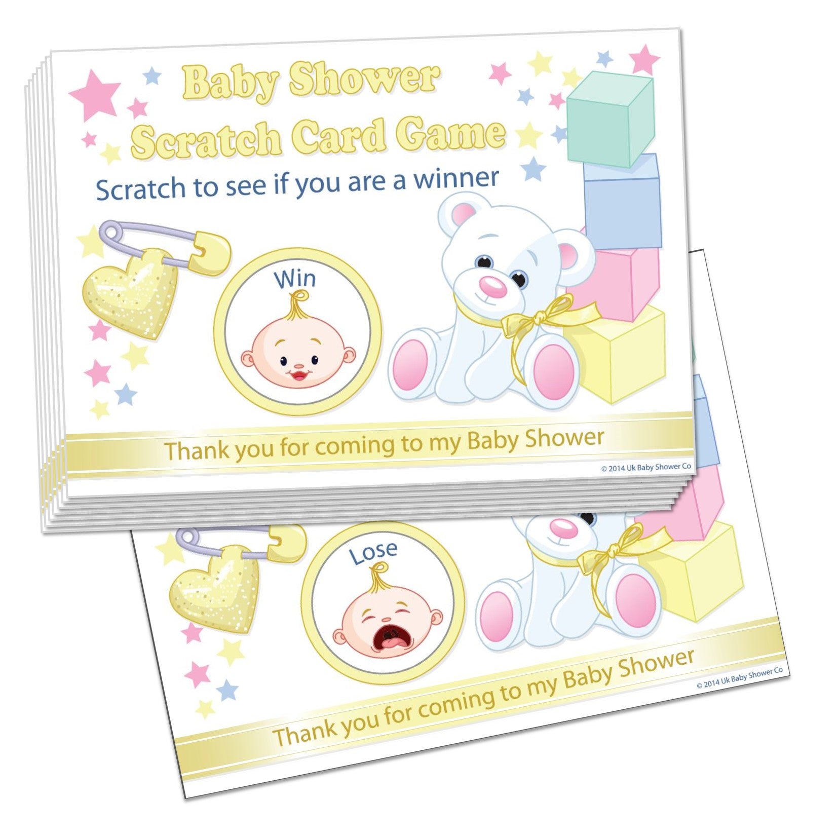 Stars Scratch Cards Game Stars Theme,[product type] - Baby Showers and More