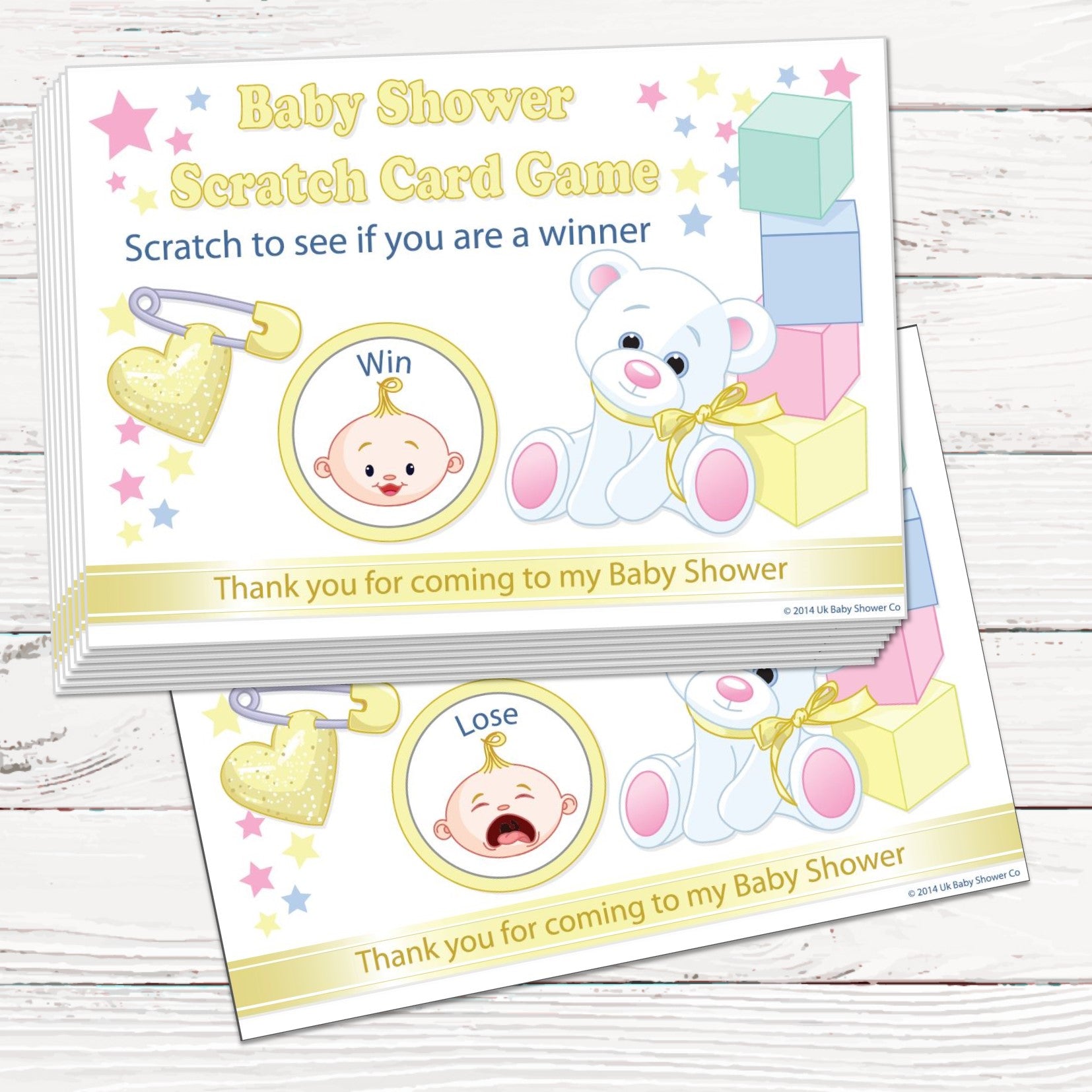 Stars Scratch Cards Game Stars Theme,[product type] - Baby Showers and More