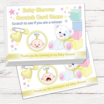 Stars Scratch Cards Game Stars Theme,[product type] - Baby Showers and More