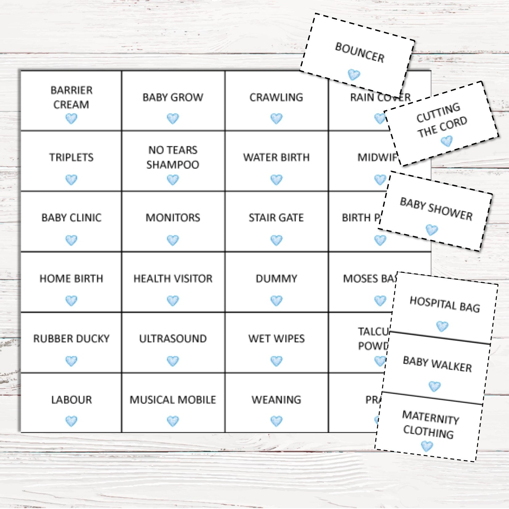 Baby Bingo Game - Stars - Uk Baby Shower Co ltd