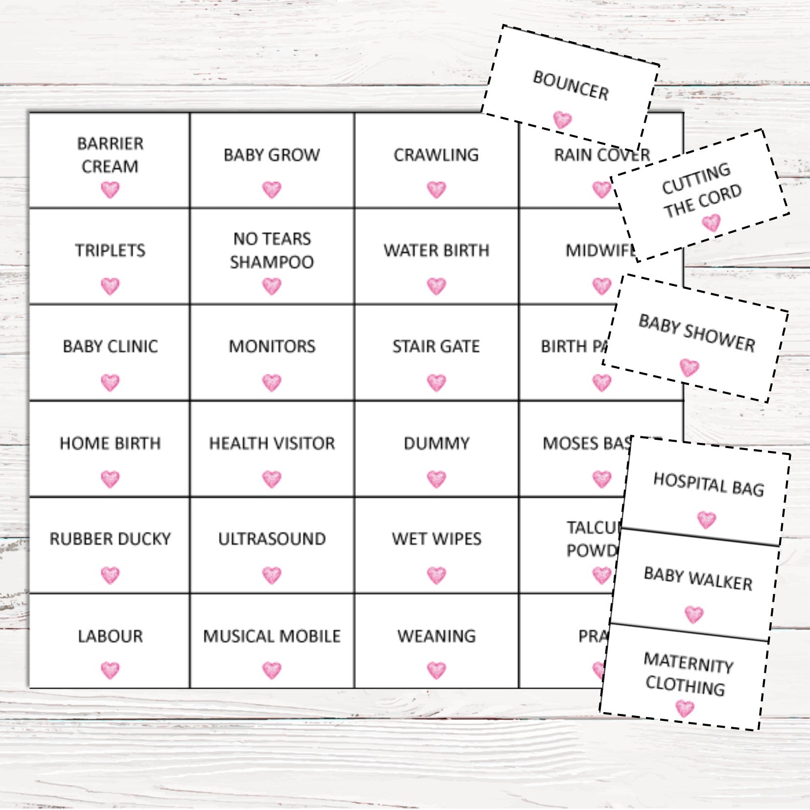 Baby Bingo Game - Stars - Uk Baby Shower Co ltd