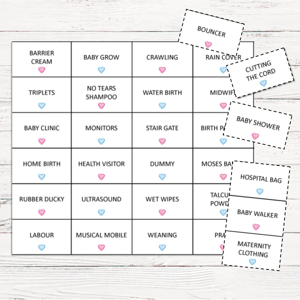 Baby Bingo Game - Stars - Uk Baby Shower Co ltd