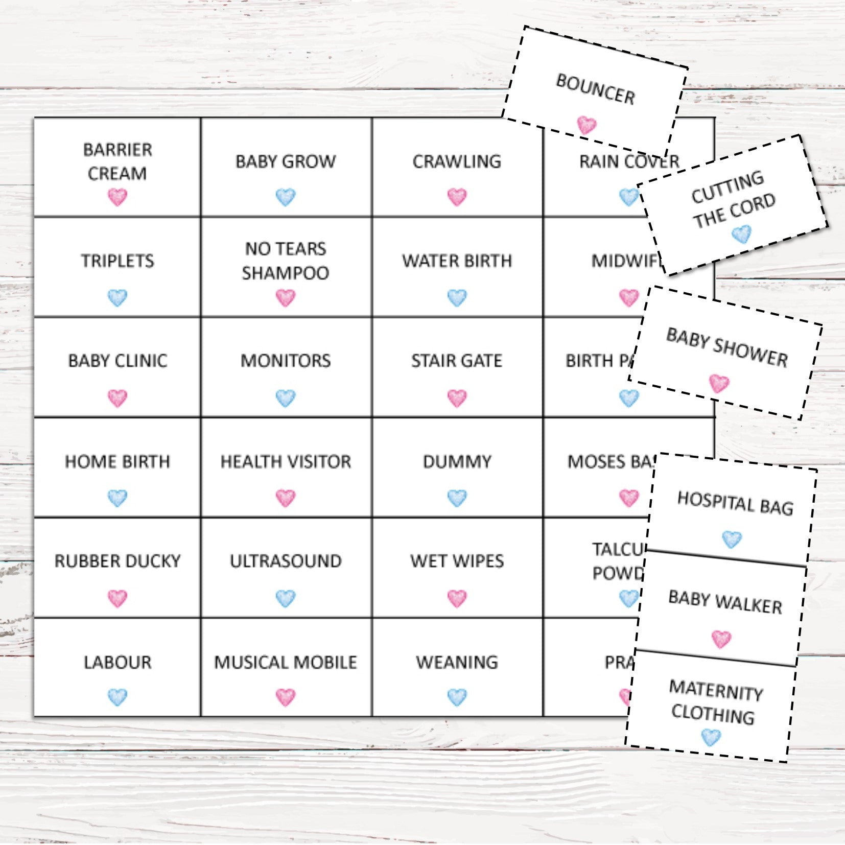 Baby Bingo Game - Stars - Uk Baby Shower Co ltd