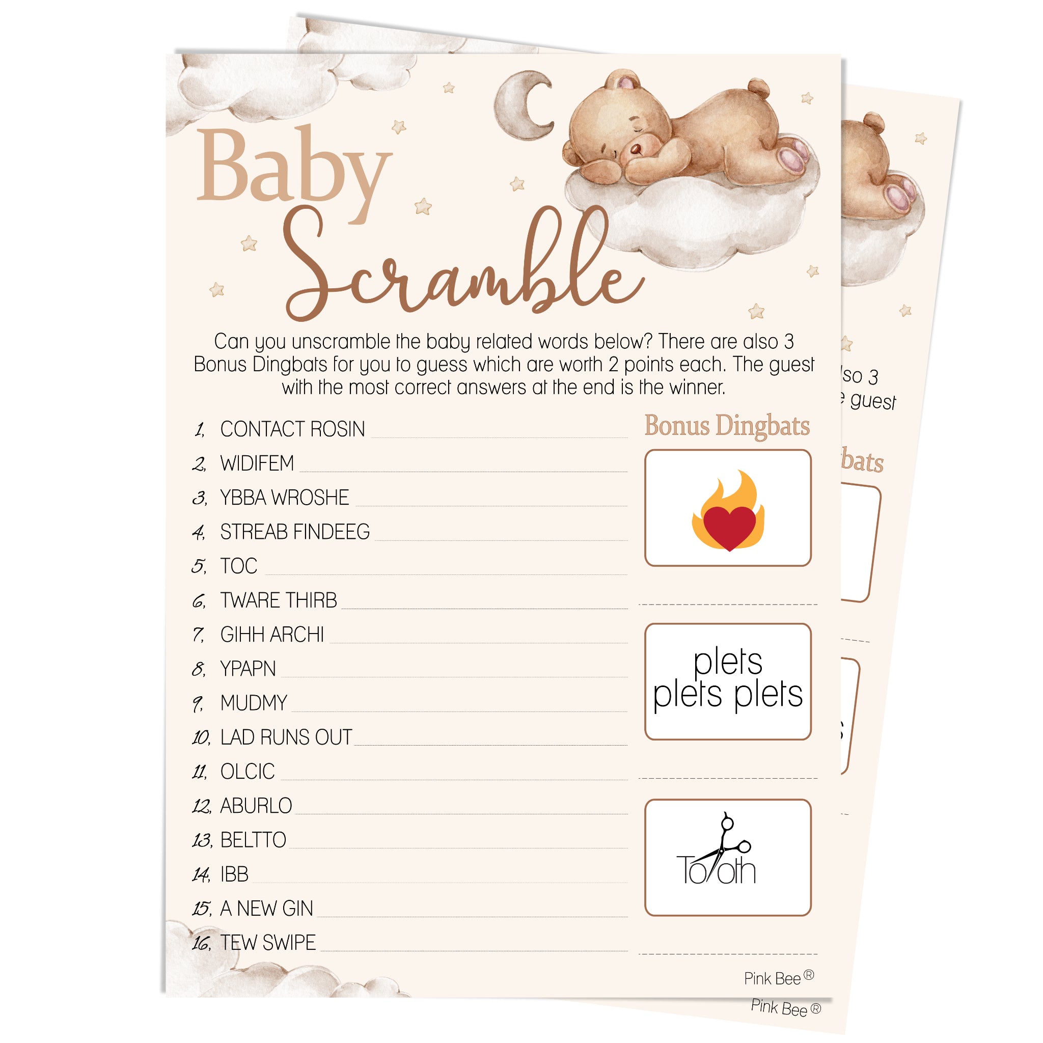 Teddy Scramble Game