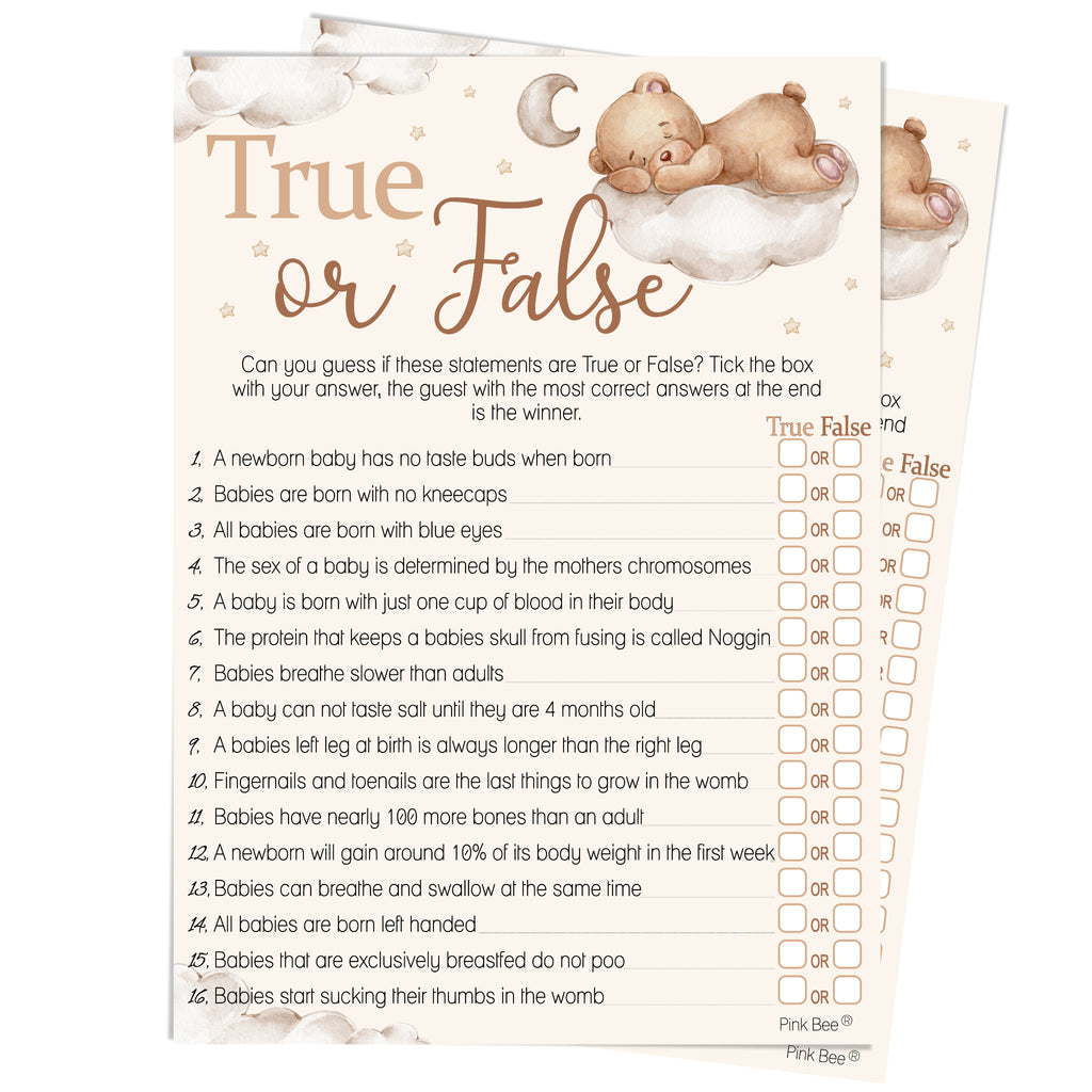 Teddy True or False Game