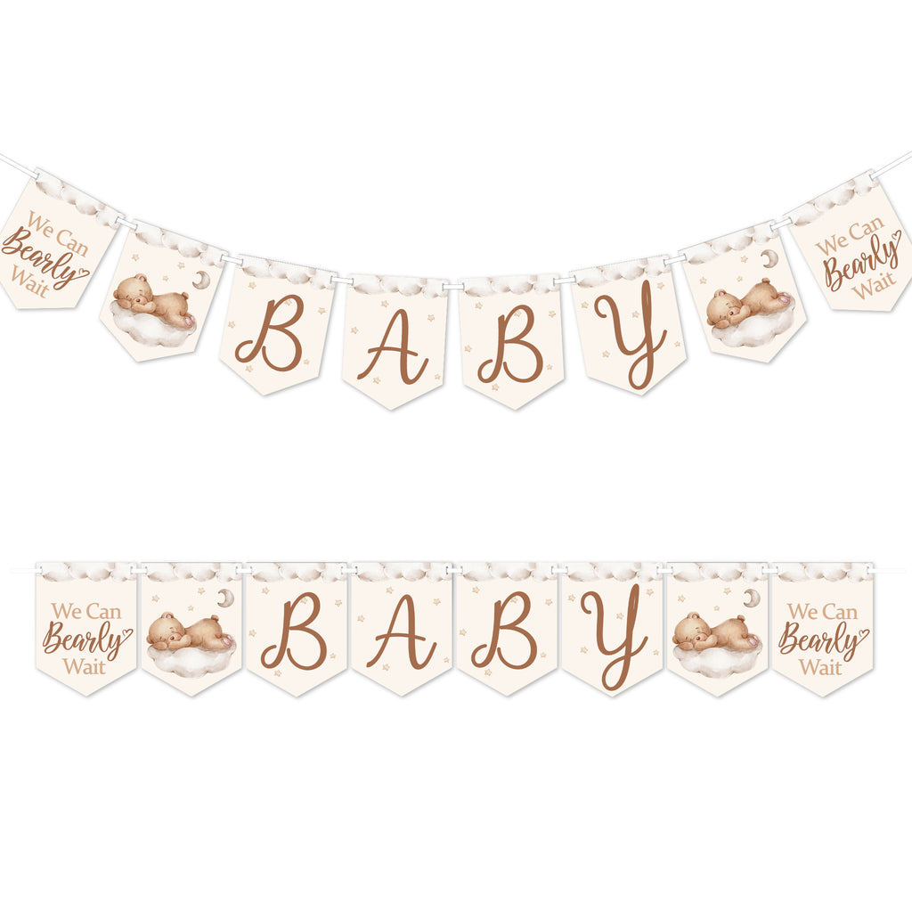 Teddy Themed BABY Flag Banner