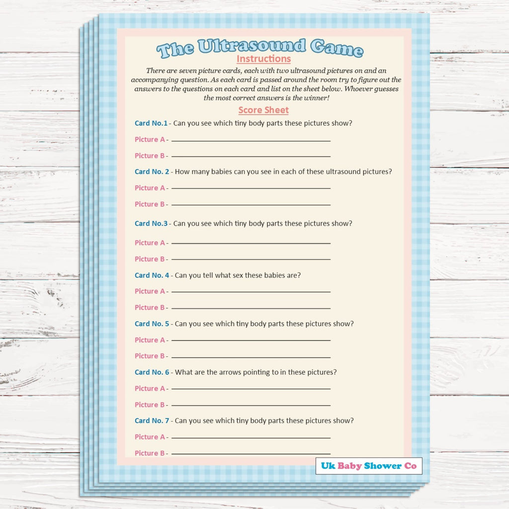 The Ultrasound Game Pastel Theme,[product type] - Baby Showers and More