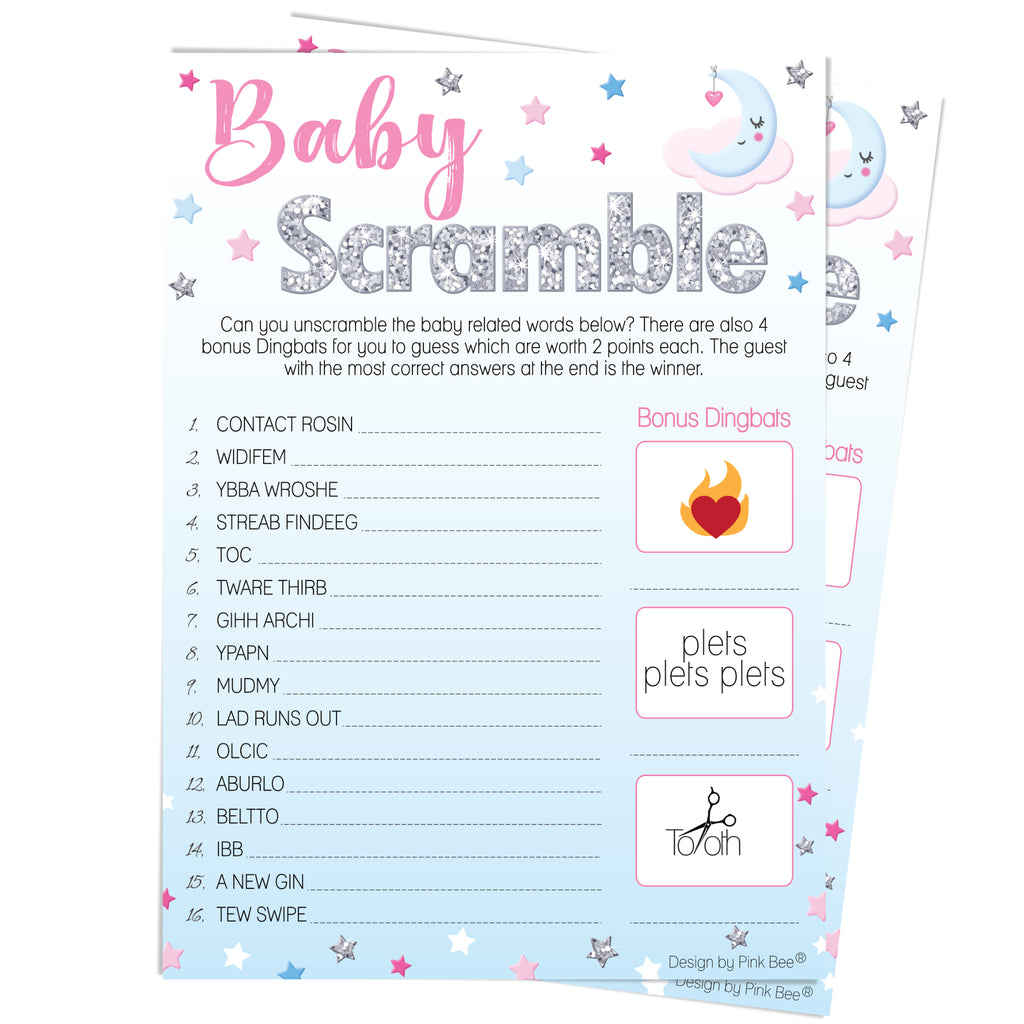 Unisex Moon and Stars Baby Scramble Game