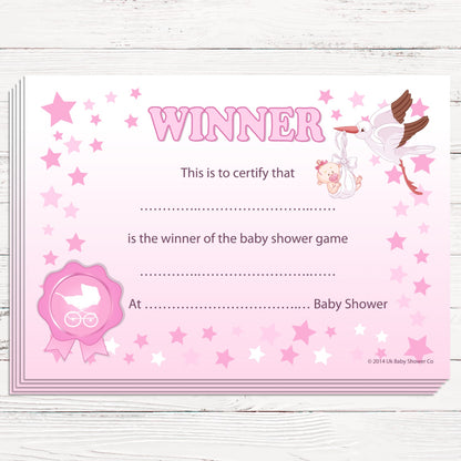 Winners Certificates Stars Theme,[product type] - Baby Showers and More