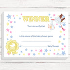 Winners Certificates Stars Theme,[product type] - Baby Showers and More